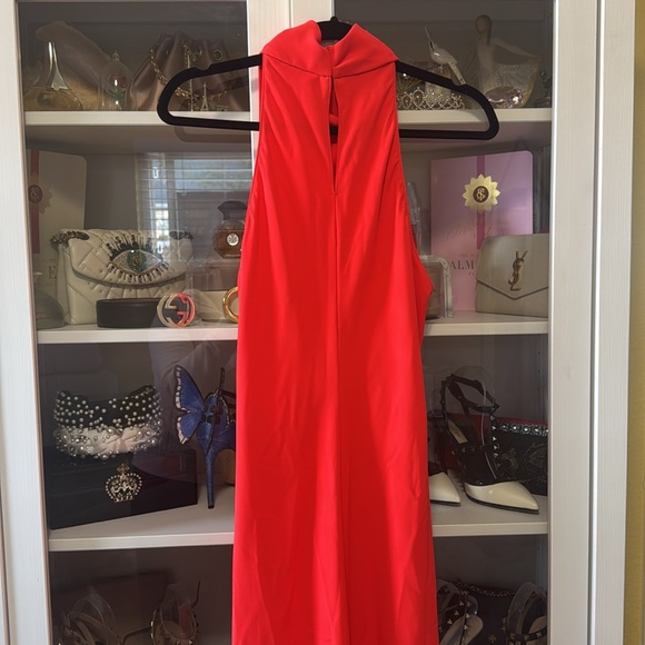 Amanda Uprichard Stanford Dress. Crimson/Bright Red. - Picture 5 of 12
